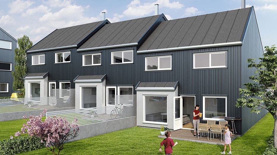 Rekkehus i populære Kleivane | Rygehus