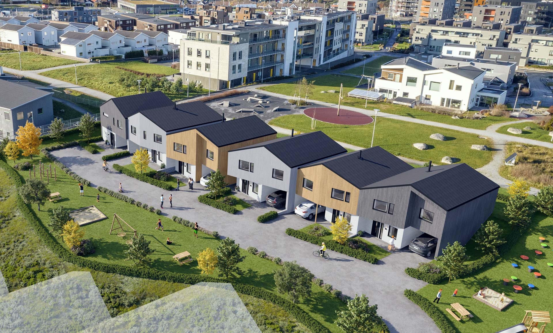 6 rekkehus i Sandnes - Rygehus